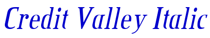 Credit Valley Italic लिपि